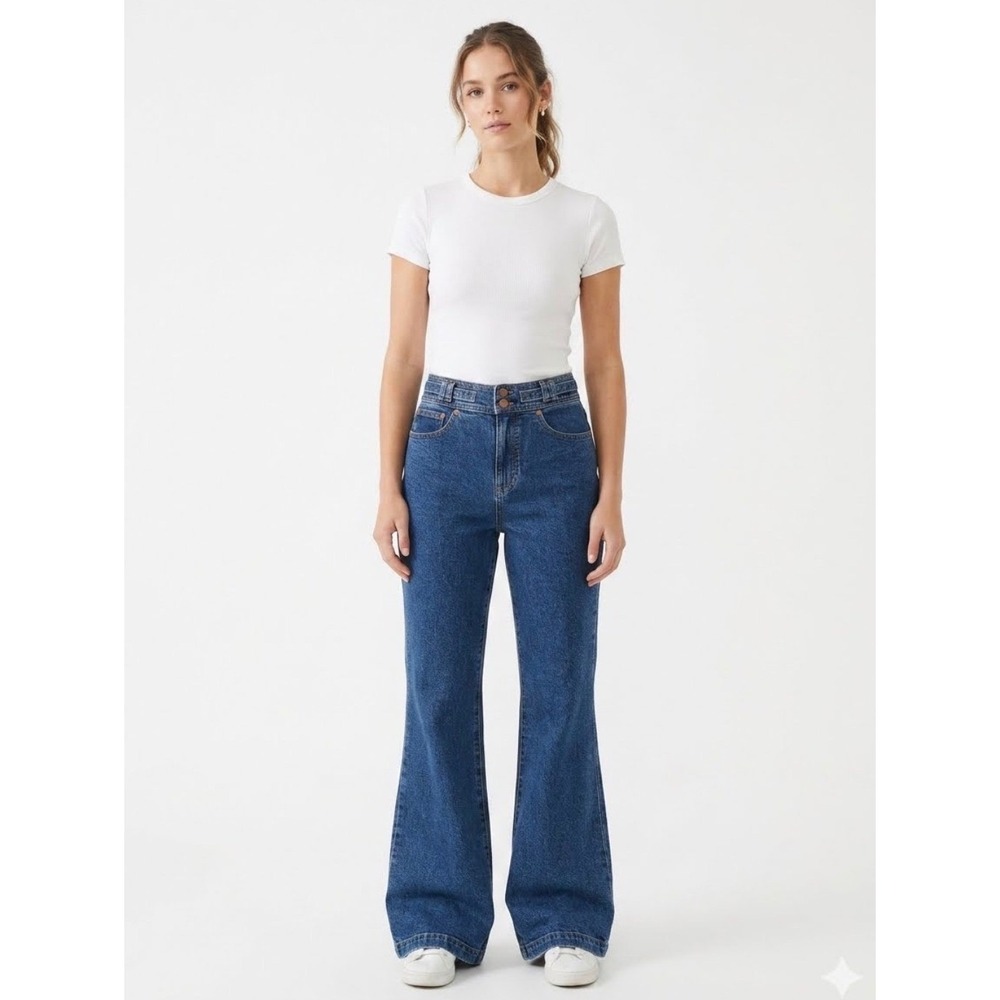 NWT Madewell The Perfect Vintage Flare Jeans W28 Dbl Button Waist Magic Pockets
